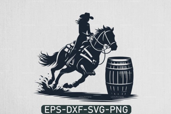 Barrel Racing Woman and Man on Horse Svg: An Embroidery Designer’s Review