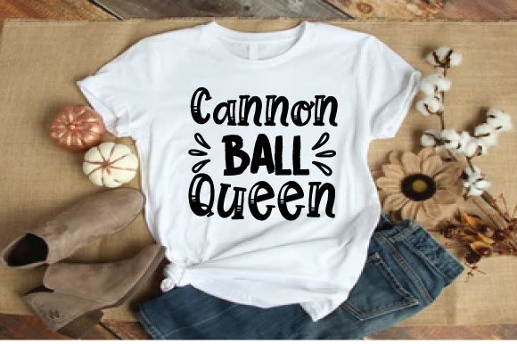 Cannon Ball Queen Graphics for T-Shirt Designs