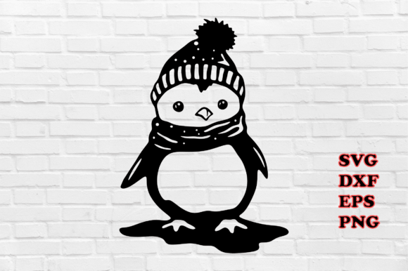 Christmas Penguin SVG Graphics & T-Shirt Designs