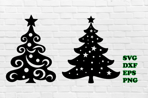 Christmas Trees SVG Graphics for T-Shirt Designs
