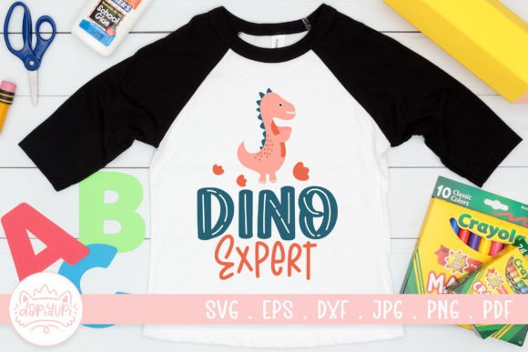 Dinosaur Kid Design SVG for Graphics & Crafts