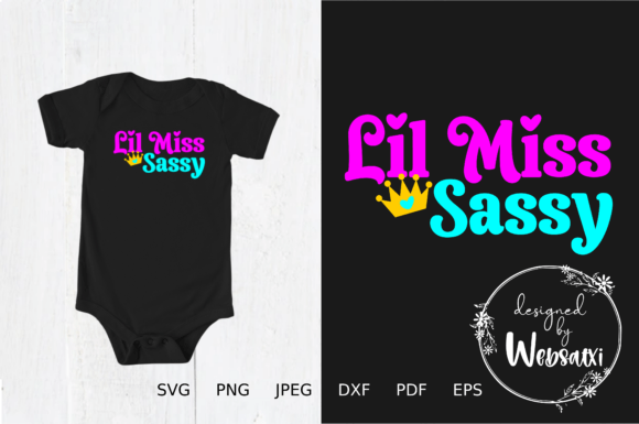 Lil Miss Sassy Graphics for T-Shirt Designs