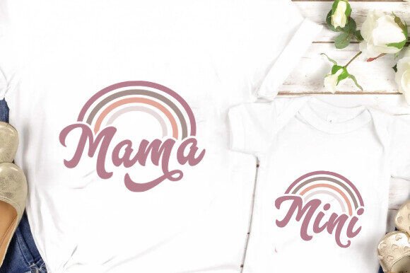 Rainbow Mama SVG for T-Shirt Designs