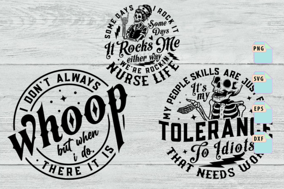 Sarcastic Snarky Skulls: SVG Graphics & T-Shirt Designs