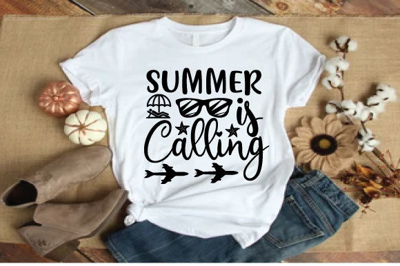 Summer is Calling: Graphics for T-Shirt Designs