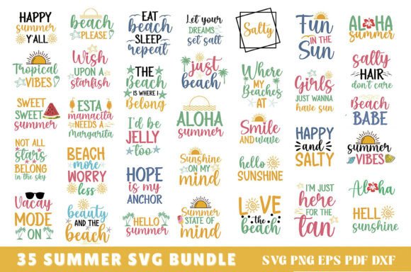 Summertime Beach Quotes SVG Bundle: Graphics & T-Shirt Review