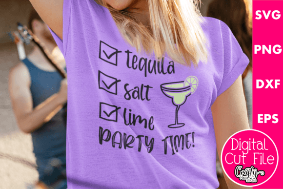 Tequila Salt Lime Party Time Graphics & T-Shirt Designs