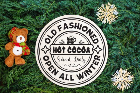 Vintage Christmas Sign for Graphics and T-Shirt Designs