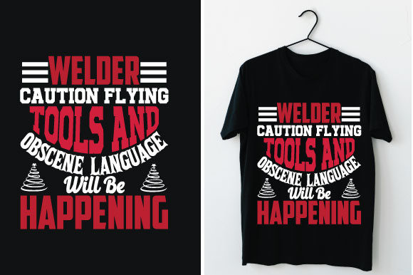 Welder Caution Flying Tools and Obscene Graphics